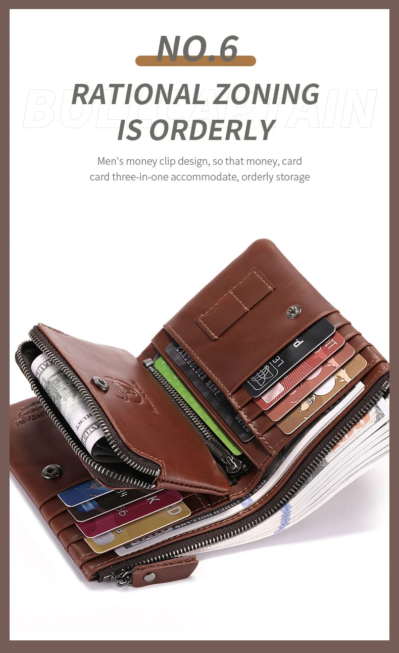 Vintage Oil Waxed Cowhide Wallet