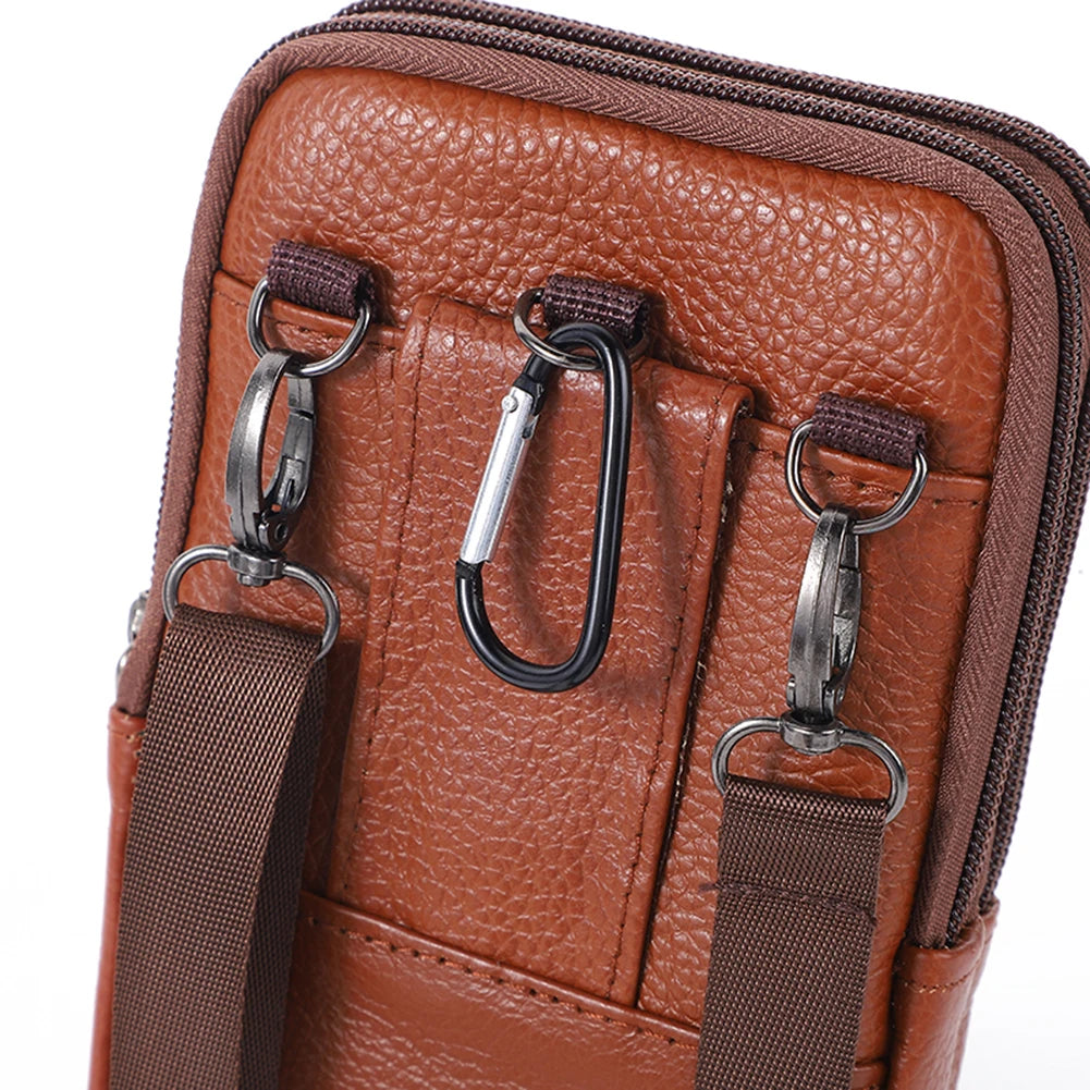 Men's Genuine Leather Crossbody Messenger Bag