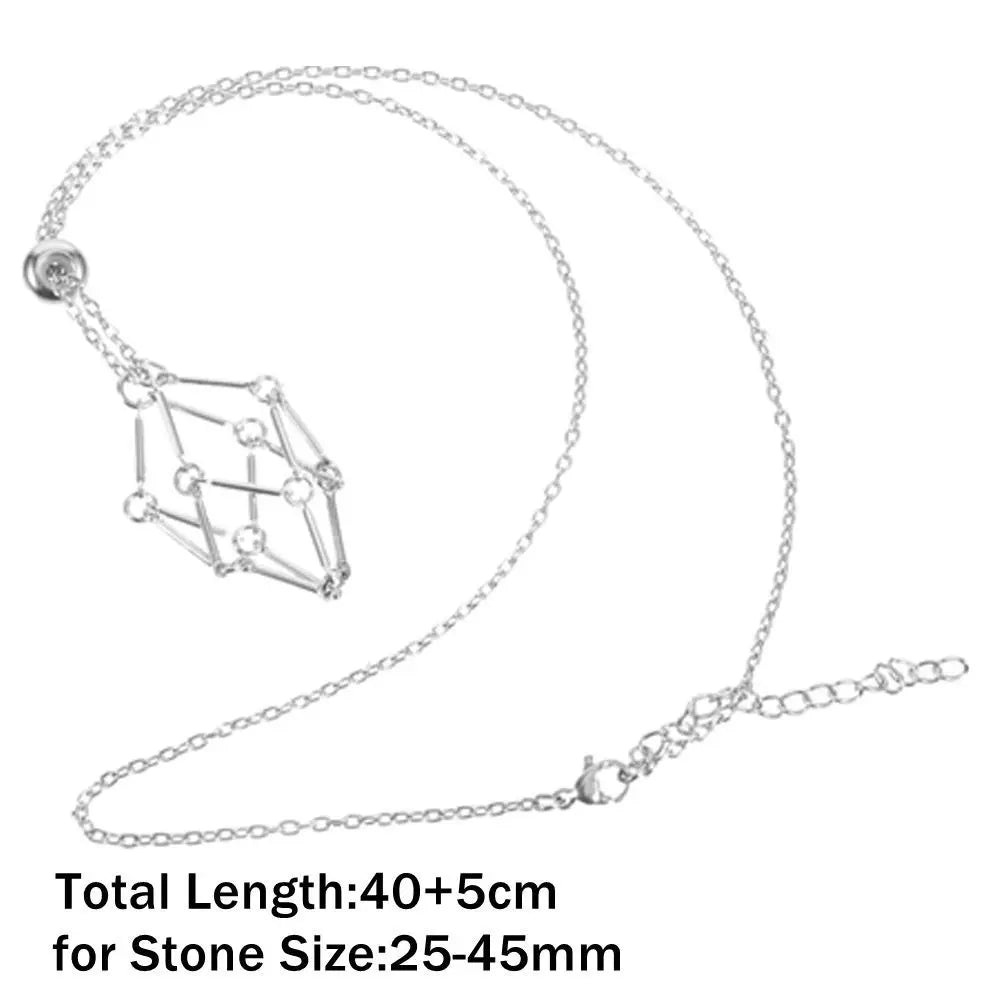 Crystal Cage Pendant Necklace