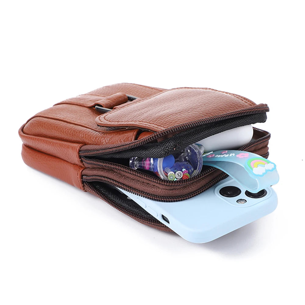 Men's Genuine Leather Crossbody Messenger Bag