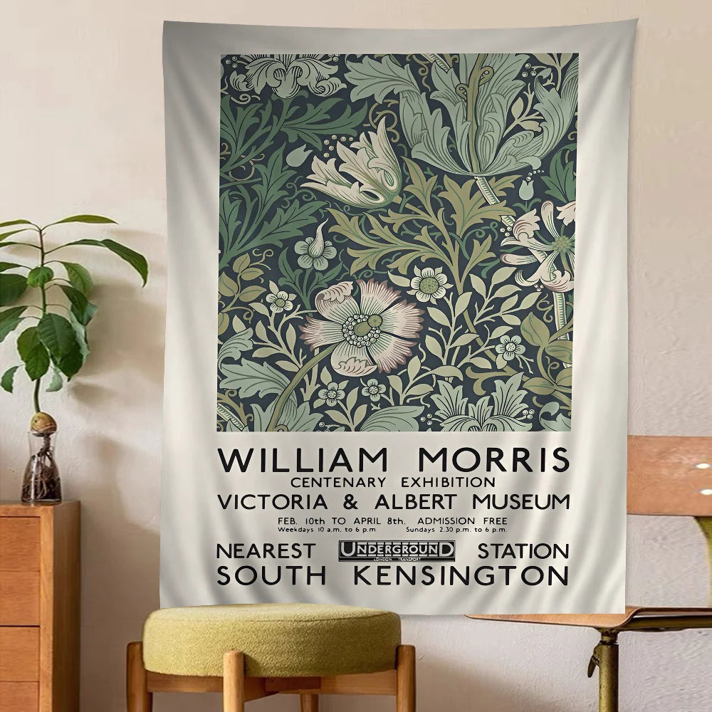 Abstract William Morris Inspired Tapestry