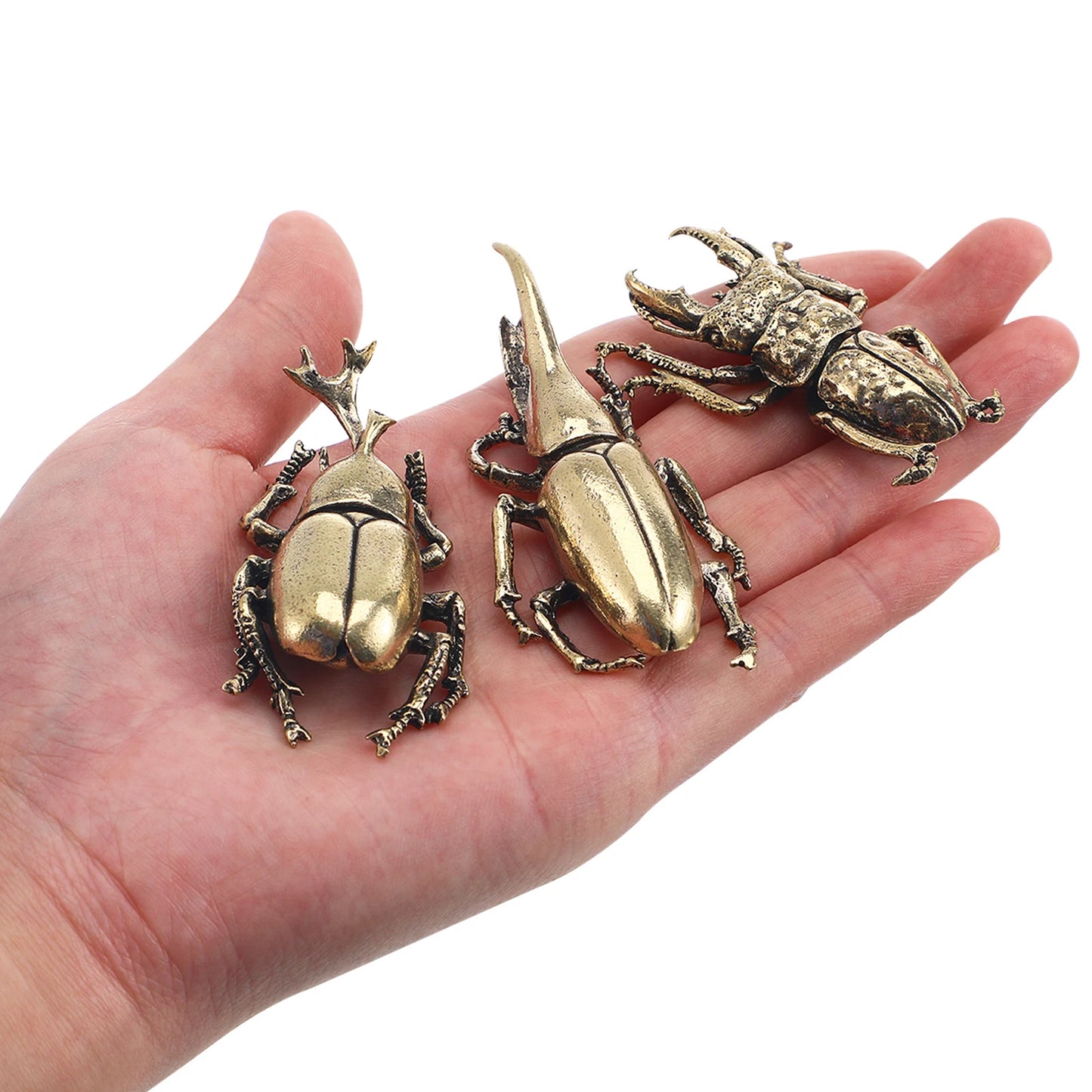 3 Piece Metal Beetle Ornaments