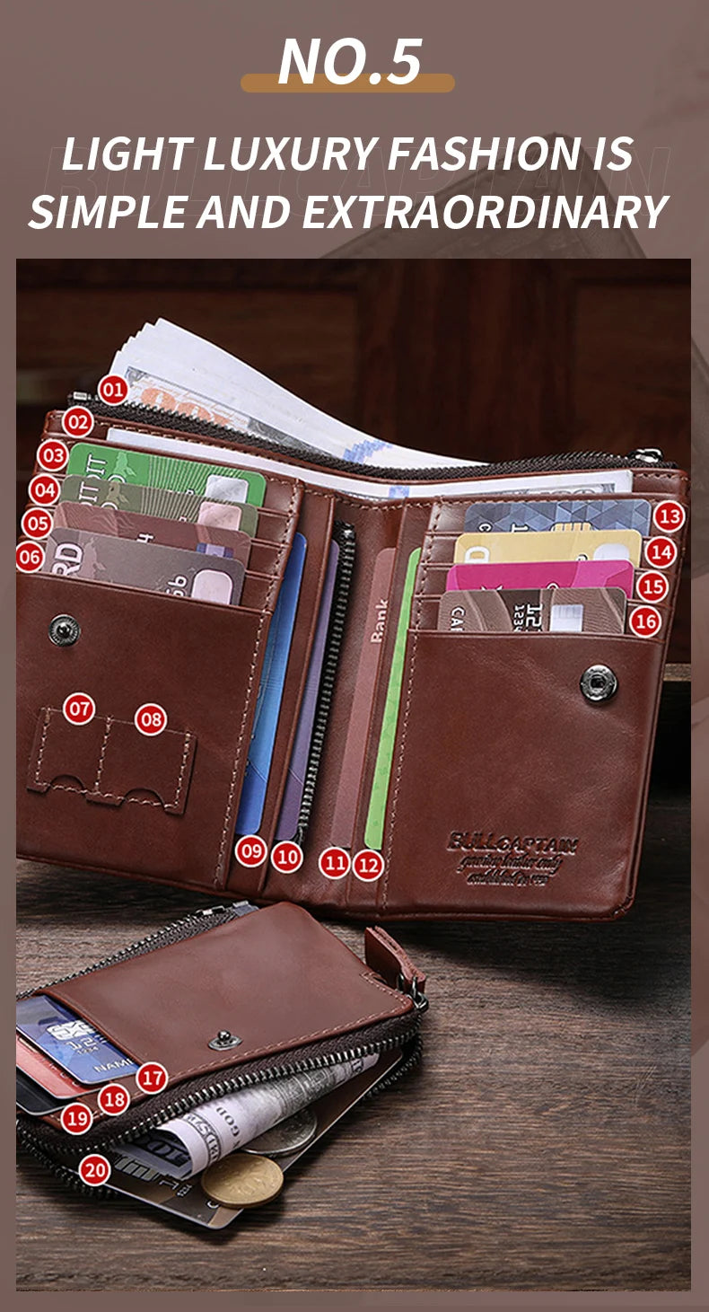 Vintage Oil Waxed Cowhide Wallet