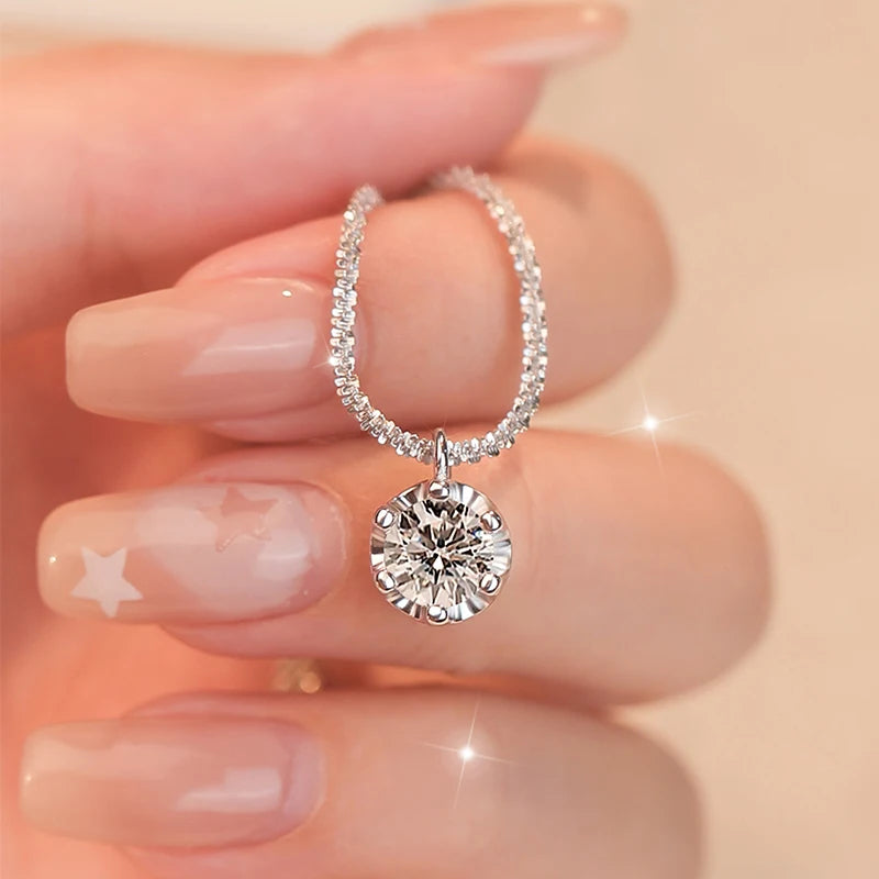 Moissanite Solitaire Pendant Necklace