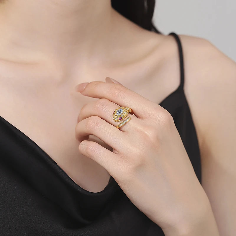 Moissanite Spirit Snake Ring