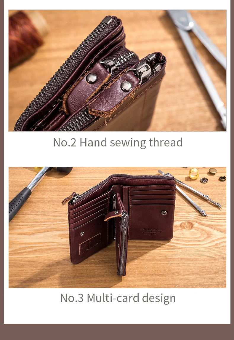 Vintage Oil Waxed Cowhide Wallet