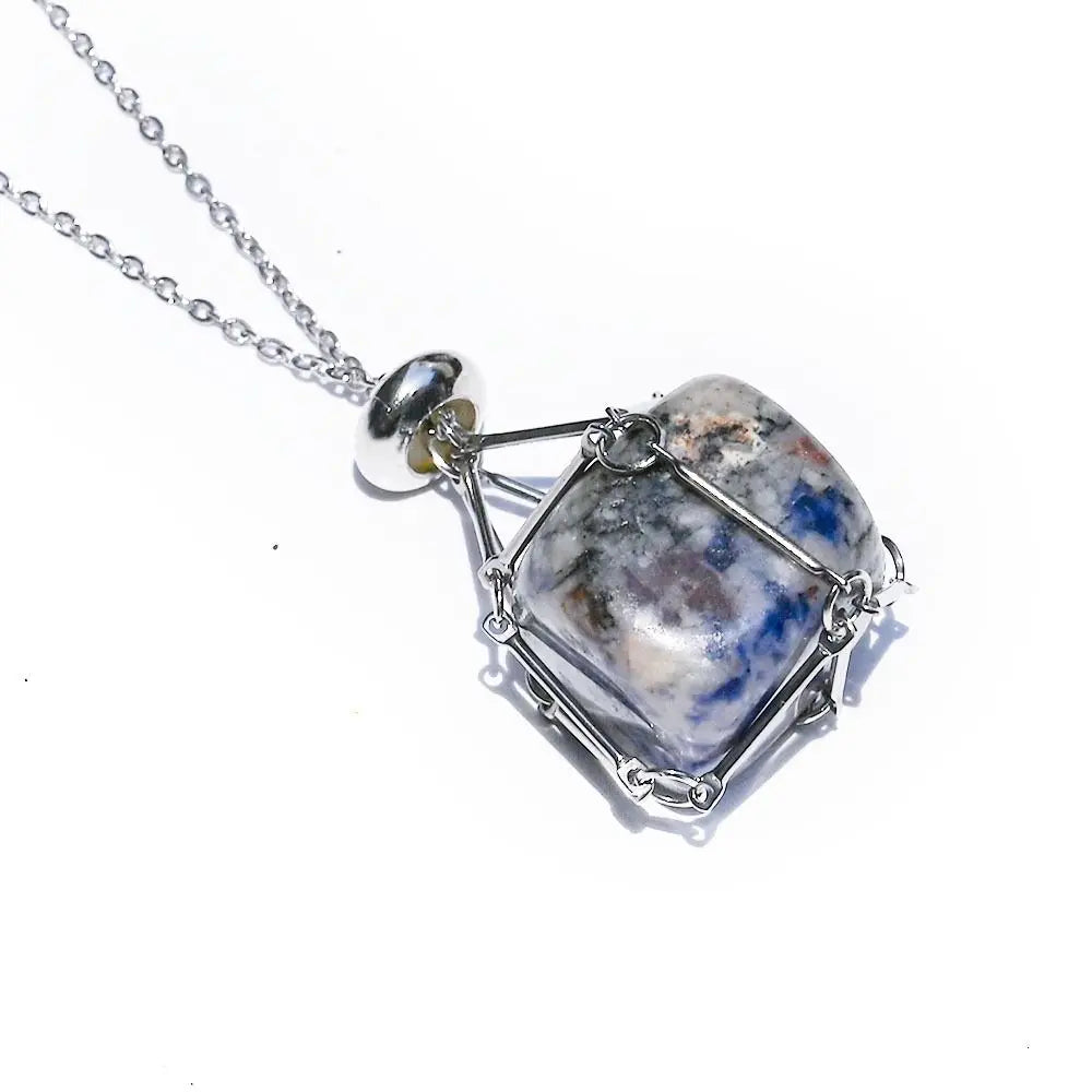 Crystal Cage Pendant Necklace