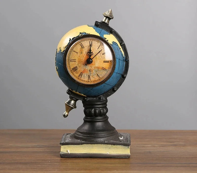 Globe Desktop Clock Ornament