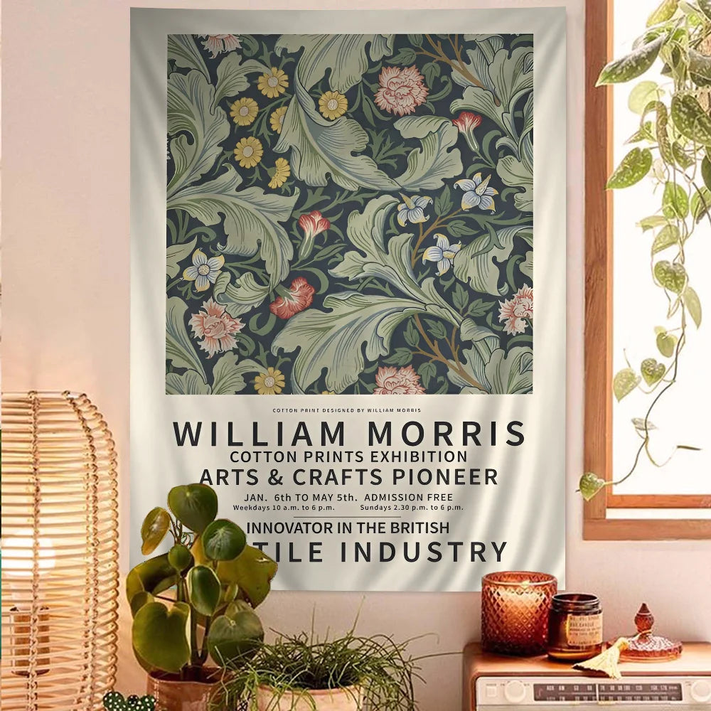 Abstract William Morris Inspired Tapestry