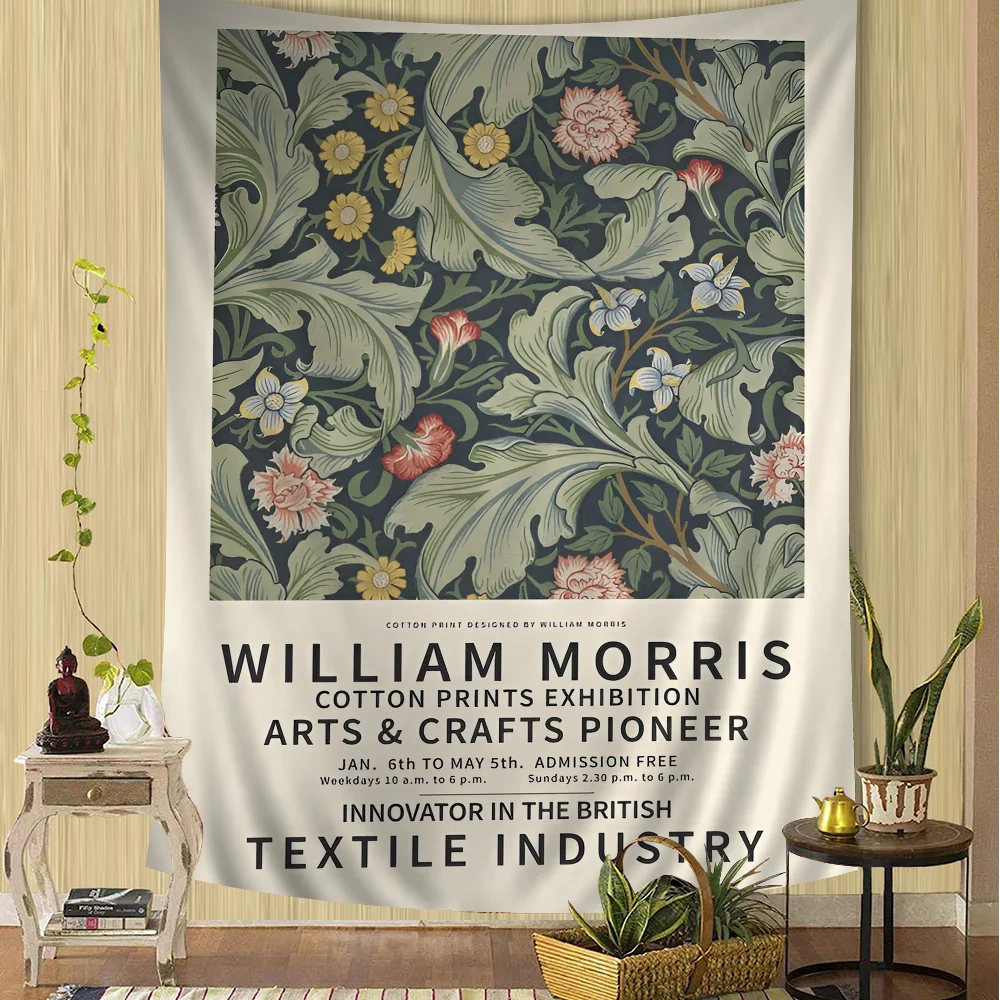 Abstract William Morris Inspired Tapestry