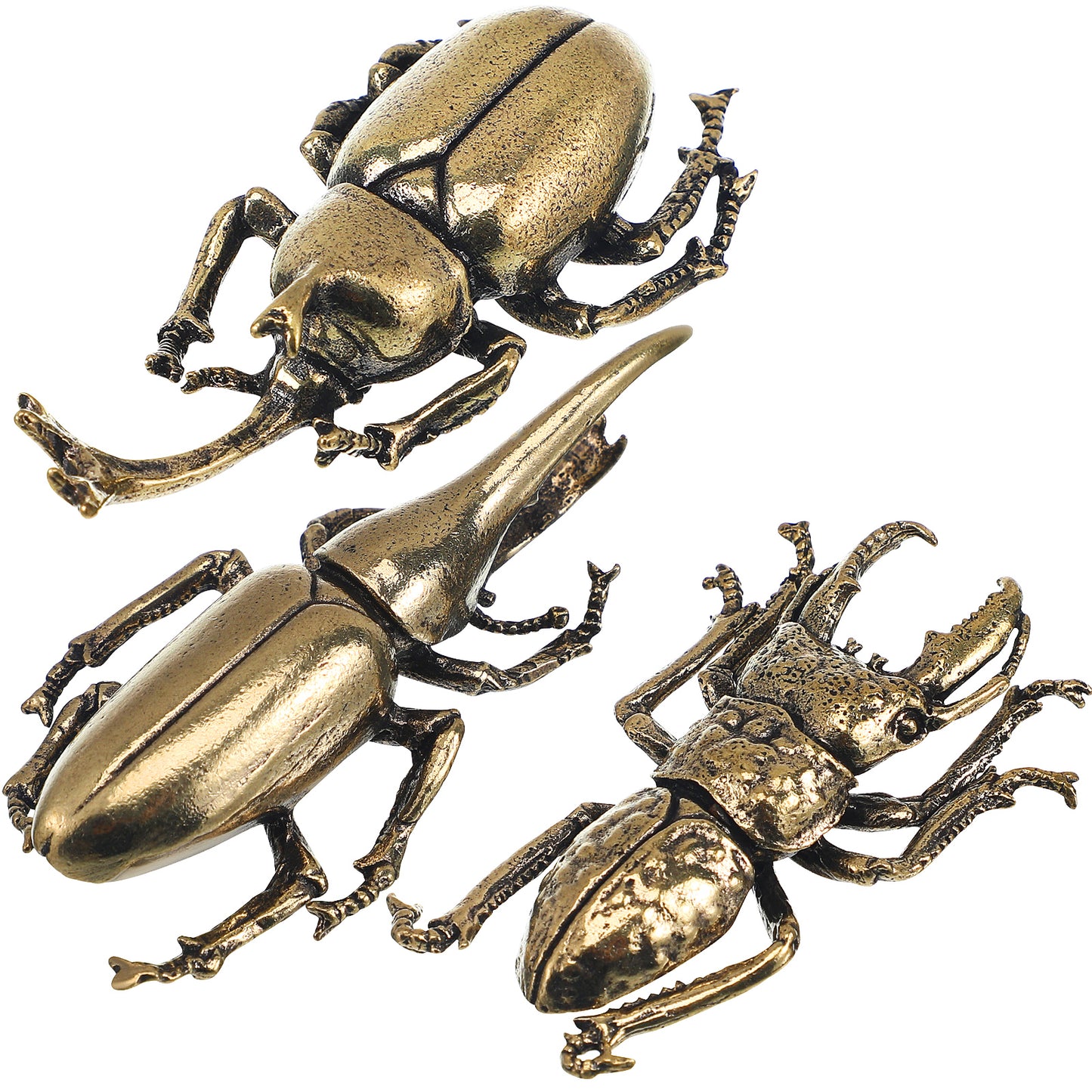 3 Piece Metal Beetle Ornaments