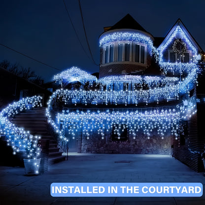 The PLB Solar Cascade Icicle String Lights (162/96 LED)