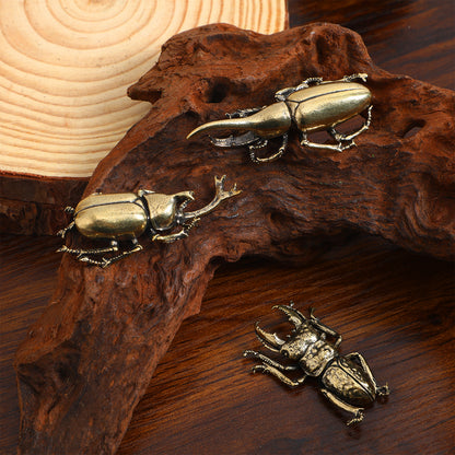 3 Piece Metal Beetle Ornaments