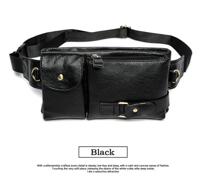 Men's Retro Leather Waist Pack