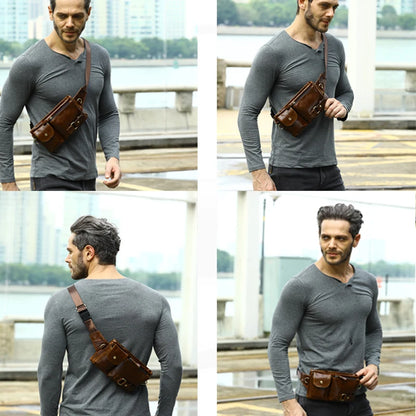 Men's Retro Leather Waist Pack