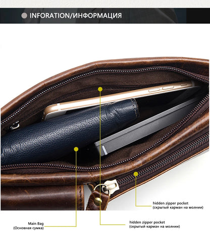 Men's Retro Leather Waist Pack
