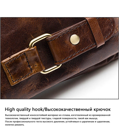 Men's Retro Leather Waist Pack
