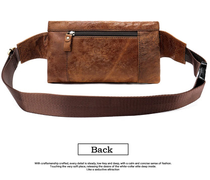 Men's Retro Leather Waist Pack