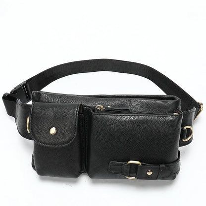 Men's Retro Leather Waist Pack