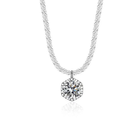 Moissanite Solitaire Pendant Necklace