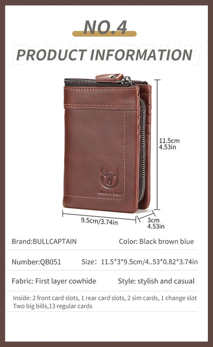 Vintage Oil Waxed Cowhide Wallet