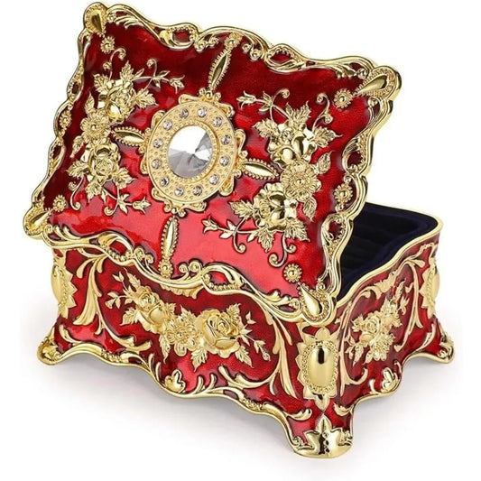 Rococo Rose Vintage Jewellery Box