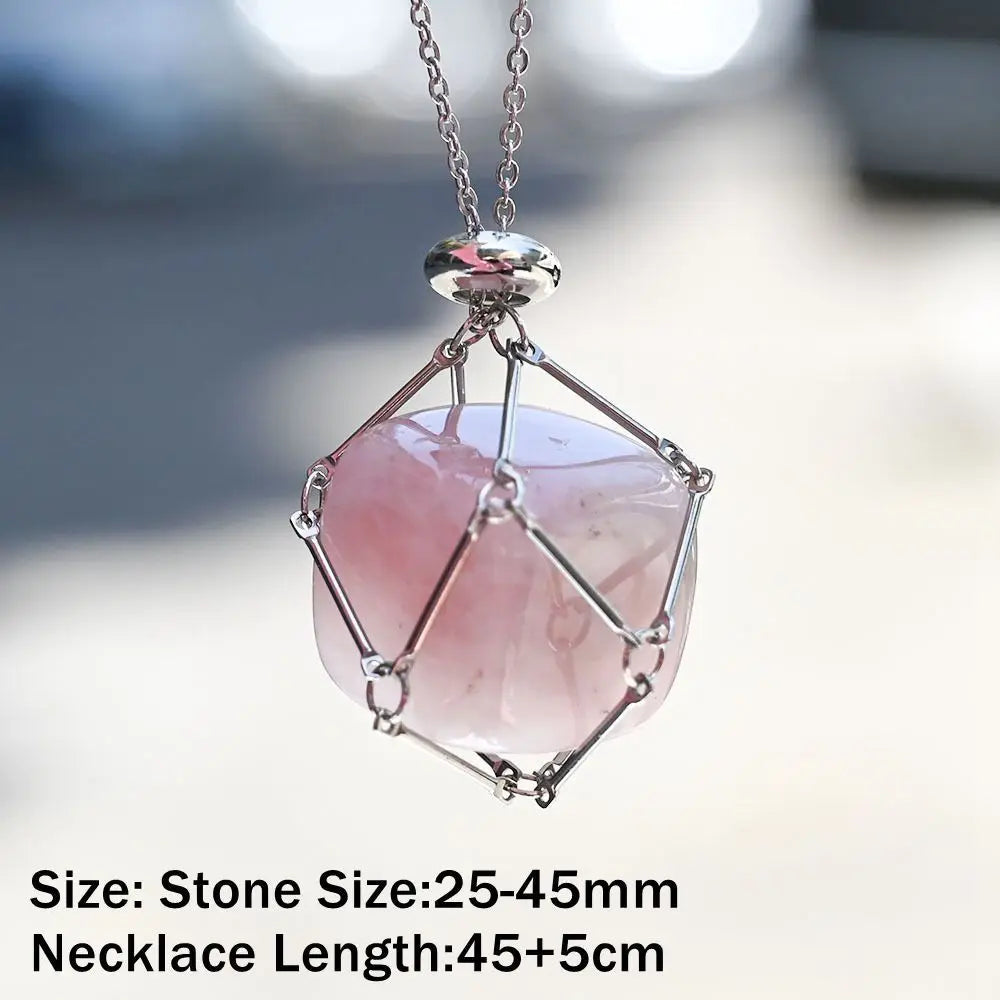 Crystal Cage Pendant Necklace