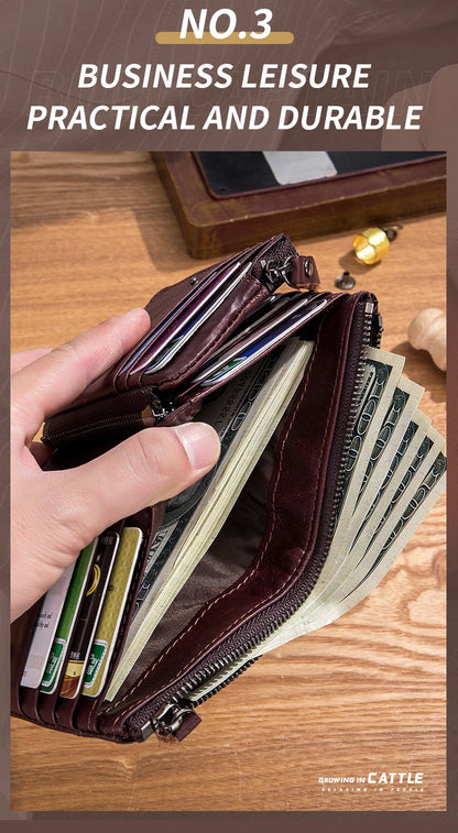 Vintage Oil Waxed Cowhide Wallet