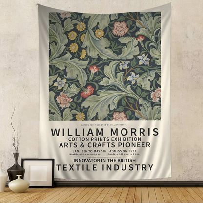 Abstract William Morris Inspired Tapestry