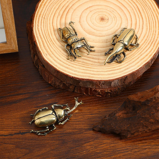 3 Piece Metal Beetle Ornaments