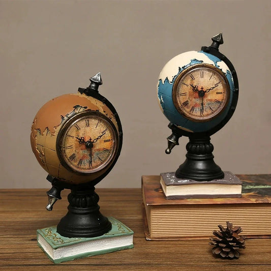 Globe Desktop Clock Ornament