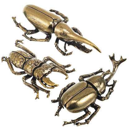 3 Piece Metal Beetle Ornaments