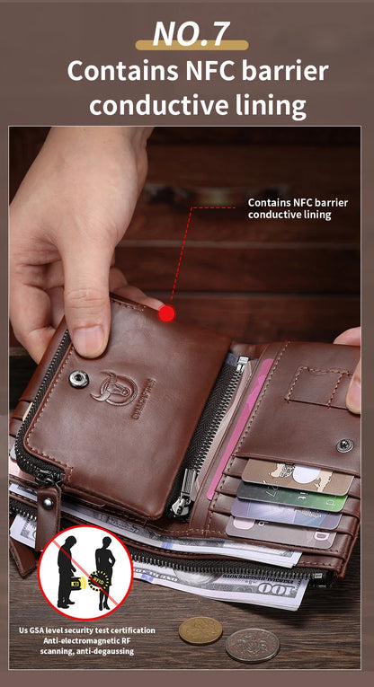 Vintage Oil Waxed Cowhide Wallet