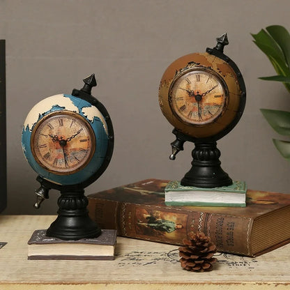 Globe Desktop Clock Ornament