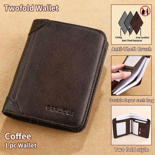 Men's Genuine Leather RFID Bifold Wallet
