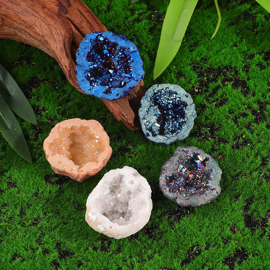 Iridescent Agate Geode Cluster