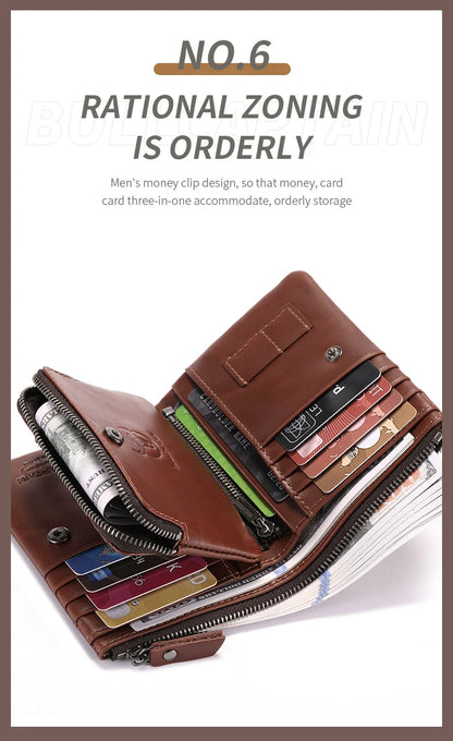 Vintage Oil Waxed Cowhide Wallet