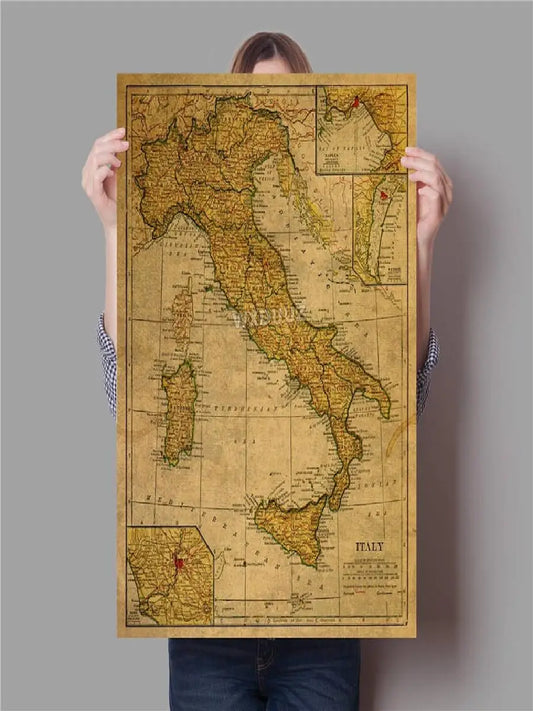 Antique World Map Canvas Art Print