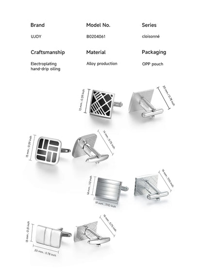Luxury Cufflink Set (4 Pairs)