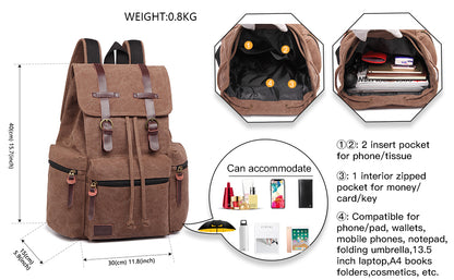 Vintage Canvas Explorer's Backpack