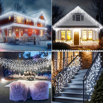 The PLB Solar Cascade Icicle String Lights (162/96 LED)